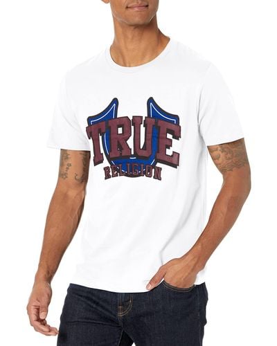 True Religion Ss True Logo Tee - White