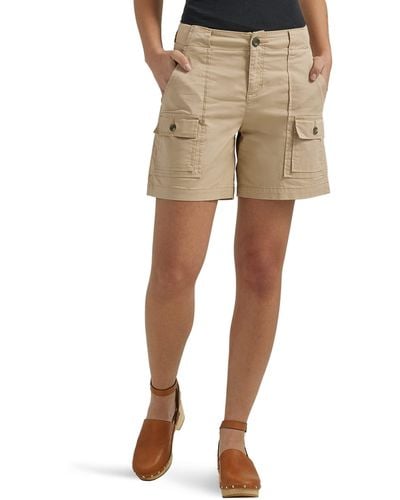 Lee Jeans Plus Size Flex-to-go Mid-rise Relaxed Fit 6" Cargo Short - Natural