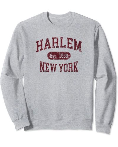Freecity Harlem Ny Retro Souvenir Sweatshirt - Gray