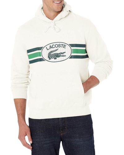 Lacoste Monogram Center Graphic Hooded Sweatshirt - Multicolor