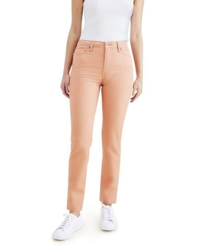 Dockers Slim Fit High Rise Jean Cut Pants - Pink