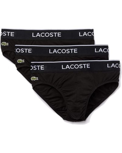 Lacoste 3 Pack Briefs - Black