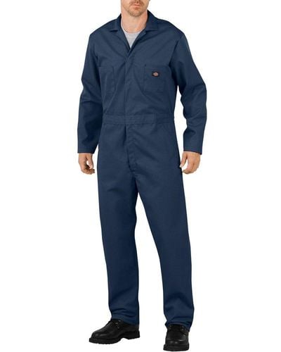 Dickies Big And Tall Long Sleeve Flex Coverall - Blue