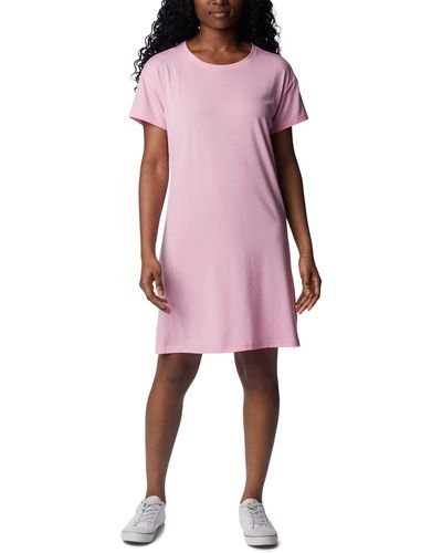 Columbia Anytime Knit Tee Dress - Pink