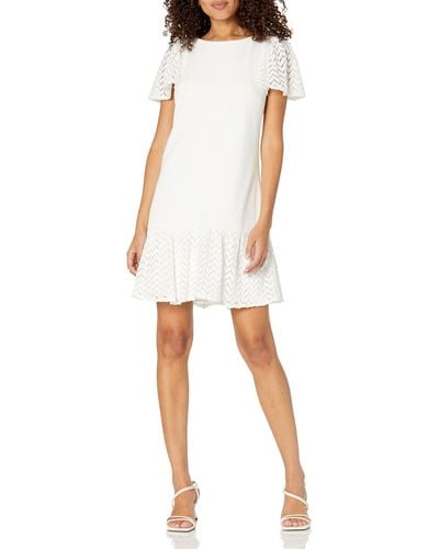 DKNY Fit And Flare Trapeze - White