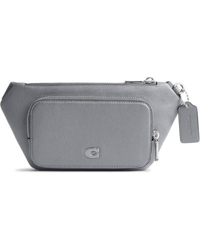 COACH Belt Bag In Crossgrain Leather - Gray