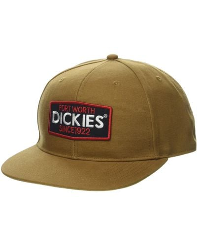 Dickies Logo Patch Flat Bill Cap Brown