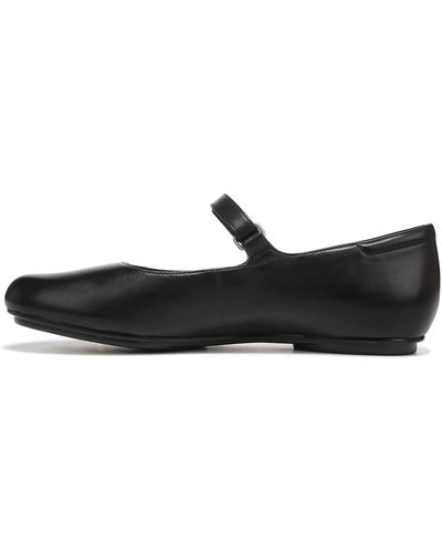 Naturalizer S Maxwell-mj Mary Jane Round Toe Ballet Flats Black Leather 10 W