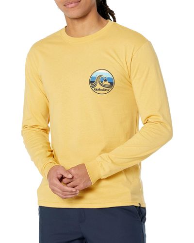 Quiksilver Port Of Call Short Sleeve Tee Shirt - Yellow