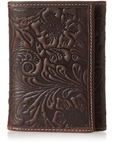 Lucky Brand Embossed Trifold And L-fold Wallet - Brown