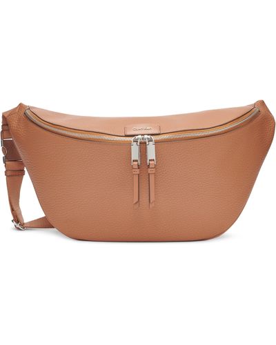 Calvin Klein Moss Organizational Large Sling Belt Bag - Brown