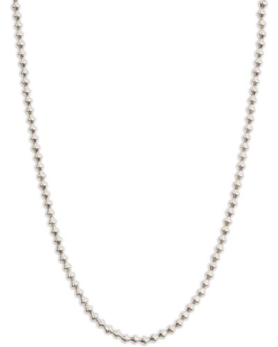 Lucky Brand Beaded Collar Necklace,silver,one Size - Metallic
