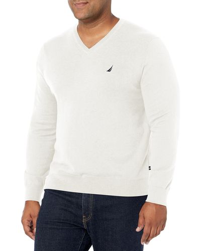 Nautica V-neck Sweater - White