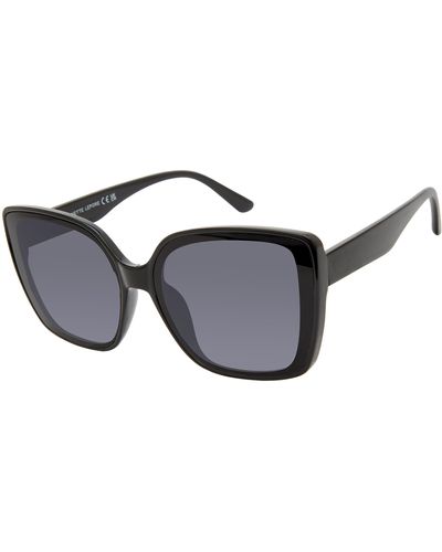 Nanette Lepore Nn395 Retro Cat Eye Uv400 Protective Square Sunglasses. Fashionable Gifts For Her - Black