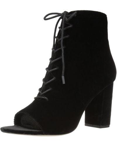 Joie Lakia Lace-up Velvet Ankle Boots - Black