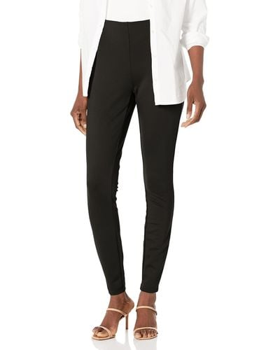Nanette Lepore Womens Pull On Leggings With Hollywood Waist Business Casual Pants - Black