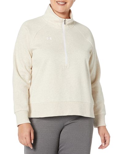 Under Armour Womens Rival Fleece Half Zip, - White