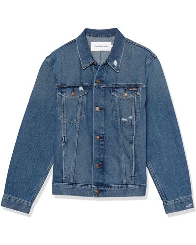 Calvin Klein Essential Denim Trucker Jacket - Blue