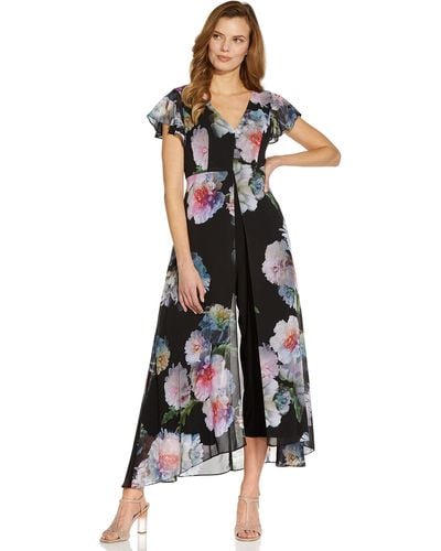 Adrianna Papell Floral Printed Jumpsuit - White