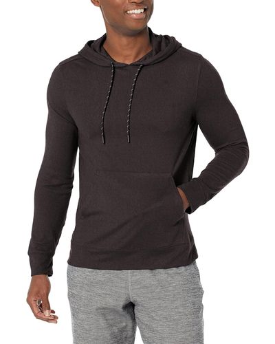 Jockey Mens Incline Pullover Hoodie Hooded Sweatshirt - Black
