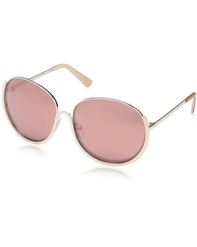 SOCIETY NEW YORK Modern Round Sunglasses - Metallic