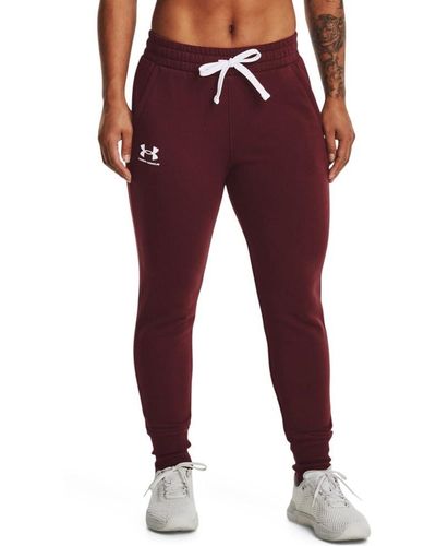 Under Armour S Rival Fleece Sweatpants, - Red