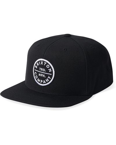 Brixton Mens Oath Iii Snapback Baseball Cap - Black