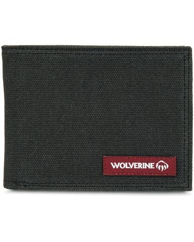 Wolverine Guardian Cotton Trifold Wallet With Rfid Protection - Black
