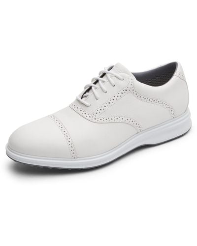 Rockport Total Motion Links Cap Toe Oxford - White