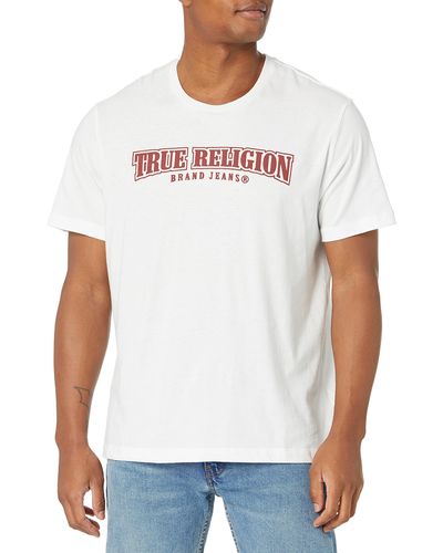 True Religion Relaxed Nu Brush Tee T-Shirt - Weiß