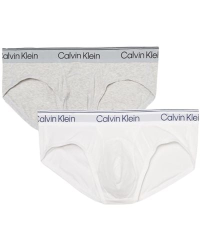 Calvin Klein Athletic Active 2-pack Hip Brief-amazon Exclusive - White