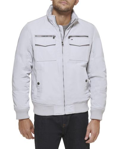 Tommy Hilfiger Water Resistant Performance Bomber Jacket - Gray