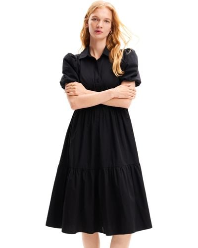 Desigual Short Floral Dress Black