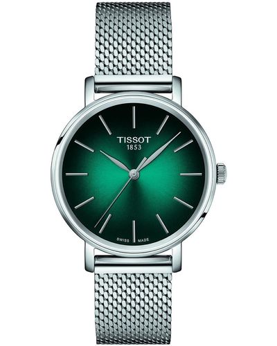 Tissot Everytime 34mm 316l Stainless Steel Case Quartz Watches - Green