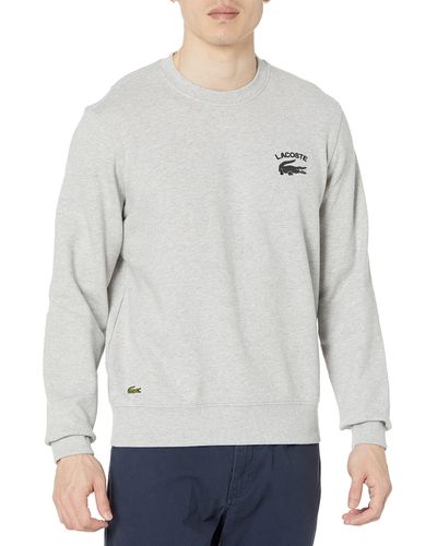 Lacoste Classic Fit Long Sleeve French Terry Sweatshirt - Gray
