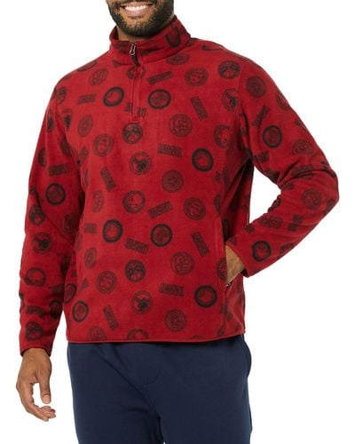 Amazon Essentials Disney Star Wars PF Quarter-Zip Mock Jackets Giacca - Rosso