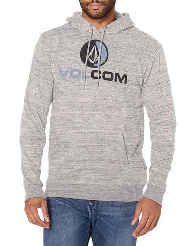 Volcom Blaquedout Pullover Hooded Fleece Sweatshirt - Gray