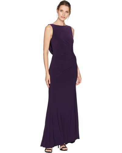 Adrianna Papell Long Jersey Dress - Purple