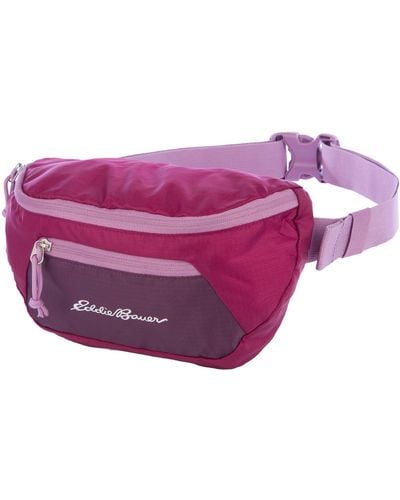 Eddie Bauer Stowaway Packable Waistpack-made From Ripstop Polyester With 2 Secure Zip Pockets - Purple