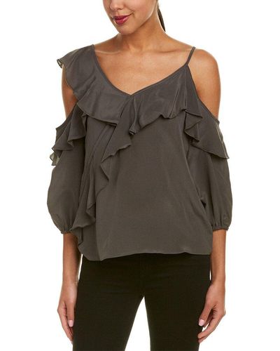 Bailey 44 Unforgettable Ruffle Top - Gray