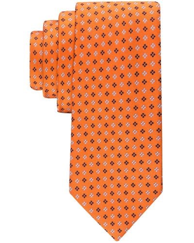 Tommy Hilfiger Mens Core Neat Ii Neckties - Orange