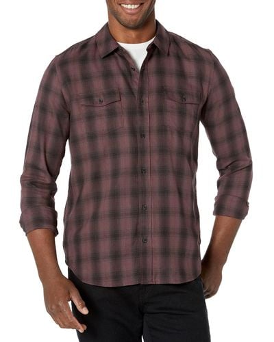 PAIGE Everett Long Sleeve Shirt - Brown