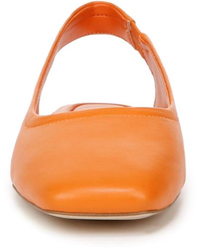 Franco Sarto Sarto S Flexa Antona Square Toe Ballet Flat Darin Orange Leather 9 M - Multicolor