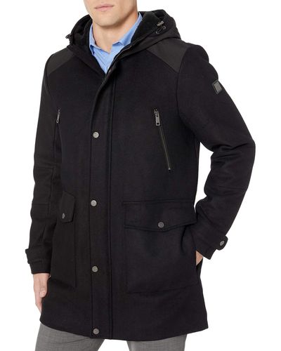 Kenneth Cole New York Hooded Parka Jacket - Blue