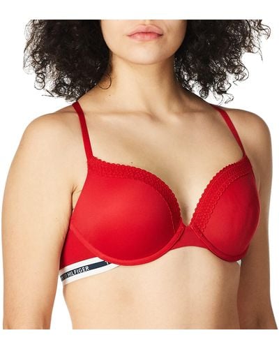 Cethrio Womens Push Up Bras Clearance Wirefree Bras Full Figure Bras Comfy  Fits Lingerie for Wwomen, Red 44/100BC 