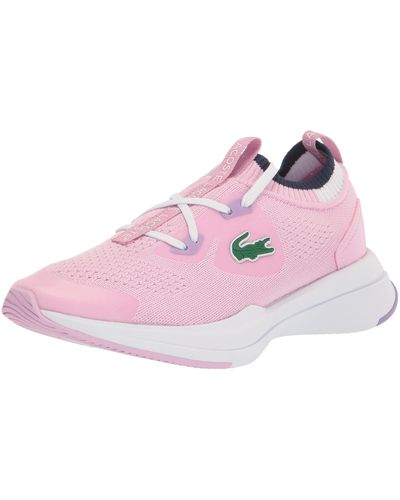 Lacoste Run Spin Knit Sneaker - Pink