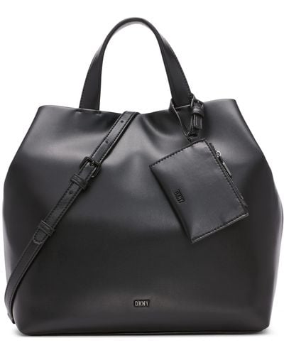 DKNY Tess Shopper Adjustable Strap Shoulder Bag - Black