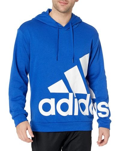 adidas Essentials Giant Logo French Terry Hoodie - Blue