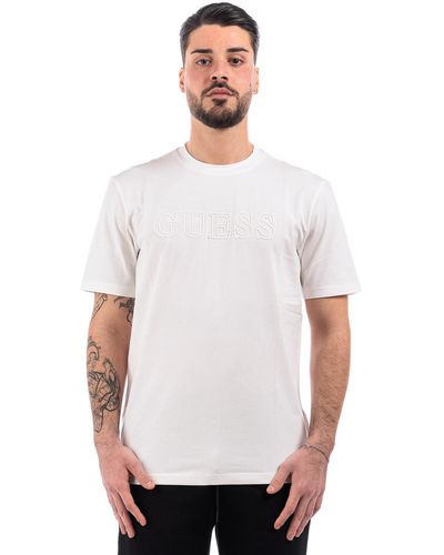 Guess Short Sleeve Alphy T-shirt - White