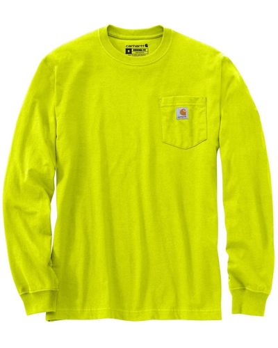 Carhartt Loose Fit Heavyweight Long-sleeve Pocket T-shirt - Yellow